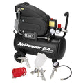 24L Direct Drive Air Compressor 2hp with 4pc Air Accessory Kit