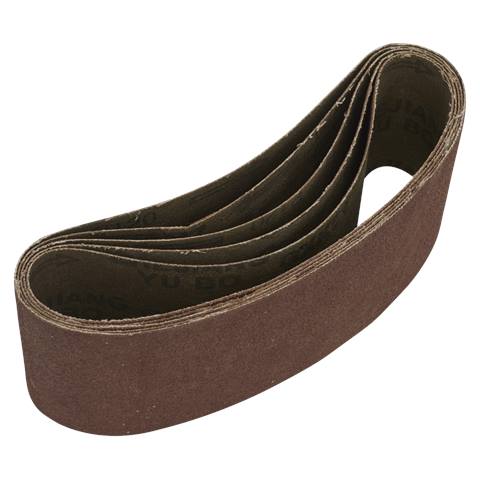 76 x 457mm Sanding Belt 120Grit - Pack of 5