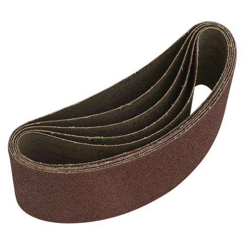 76 x 457mm Sanding Belt 60Grit - Pack of 5