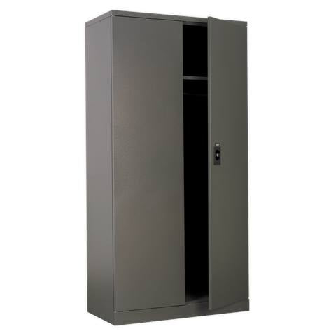 Floor Cabinet 2 Door 4 Shelf & Hanging Rail
