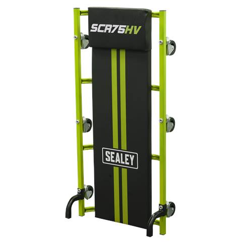 36" Deluxe American-Style Creeper with Steel Frame & 6 Wheels - Hi-Vis