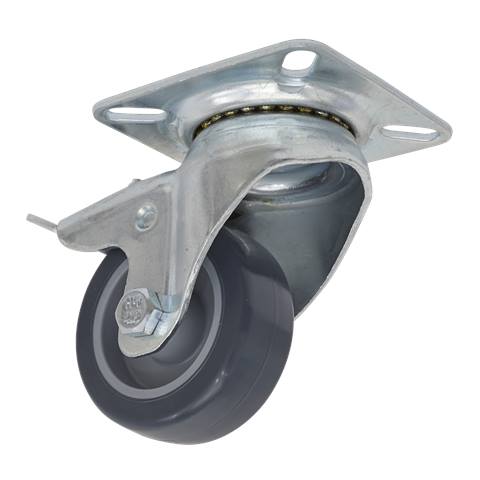50mm Castor Wheel with Swivel Plate & Total Lock