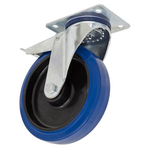 100mm Castor Wheel with Swivel Plate & Total Lock