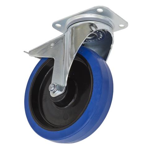 200mm Castor Wheel with Swivel Plate & Total Lock