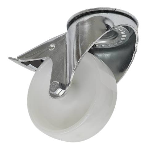 100mm Castor Wheel with Swivel Bolt Hole & Total Lock