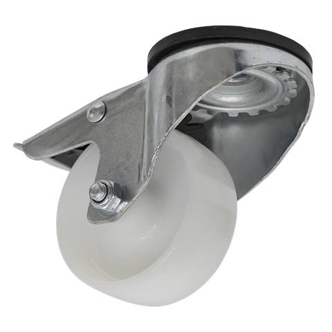 80mm Castor Wheel with Swivel Bolt Hole & Total Lock