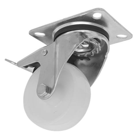 80mm Castor Wheel with Swivel Plate & Total Lock