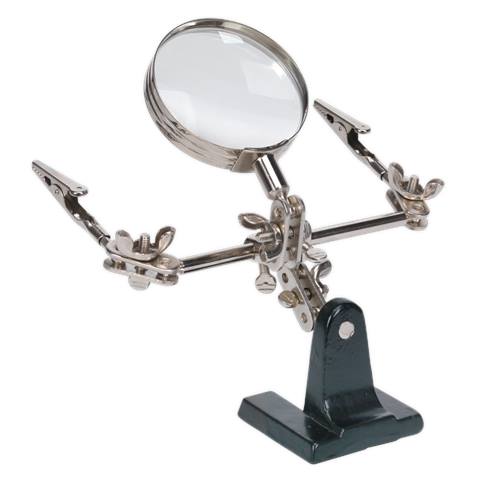 Mini Robot Soldering Stand with Magnifier