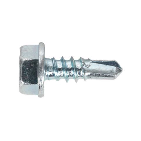 Zinc Plated Self-Drilling Hex Head Screw 4.2 x 13mm - Pack of 100