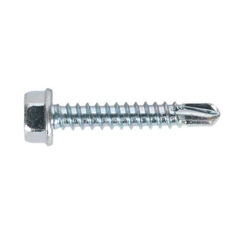 Zinc Plated Self-Drilling Hex Head Screw 4.2 x 25mm - Pack of 100