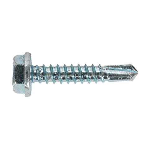 Zinc Plated Self-Drilling Hex Head Screw 4.8 x 25mm - Pack of 100