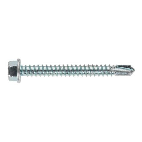 Zinc Plated Self-Drilling Hex Head Screw 5.5 x 50mm - Pack of 100