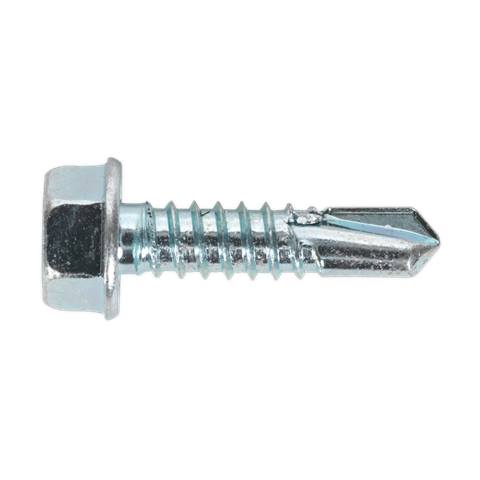 Zinc Plated Self-Drilling Hex Head Screw 6.3 x 25mm - Pack of 100