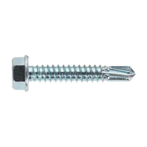 Zinc Plated Self-Drilling Hex Head Screw 6.3 x 38mm - Pack of 100
