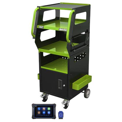 Diagnostic Tablet & Trolley - Green
