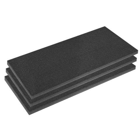 Easy Peel Shadow Foam® 1200 x 550 x 50mm, Black/Black - Pack of 3