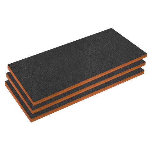 Easy Peel Shadow Foam® 1200 x 550 x 50mm, Orange/Black - Pack of 3
