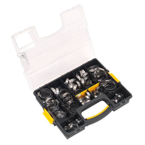 Stainless Steel Hose Clip Assortment 10-57mm 90pc