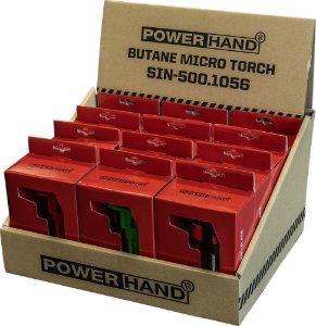 Powerhand Butane Micro Torch 12Pc Display