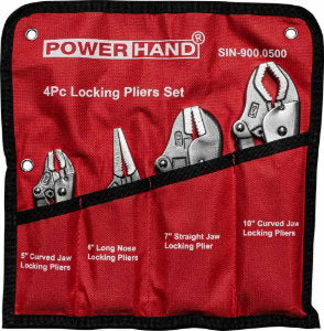 Powerhand 4Pc Locking Pliers Set