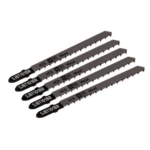 Jigsaw Blade for Hard Wood Downward Cut 100mm 10tpi - Pack of 5