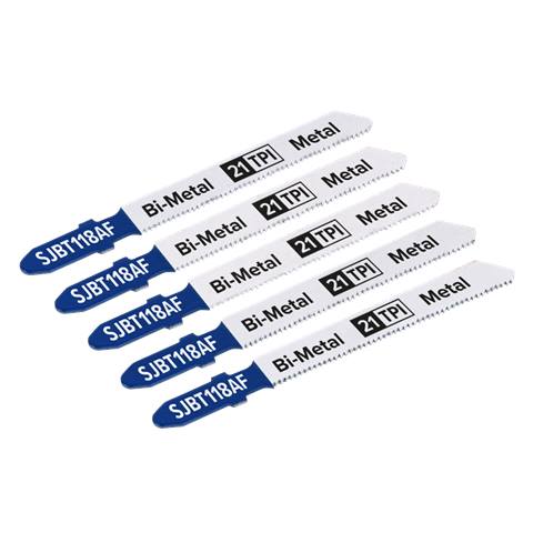 Jigsaw Blade for Metal 75mm 21tpi - Pack of 5