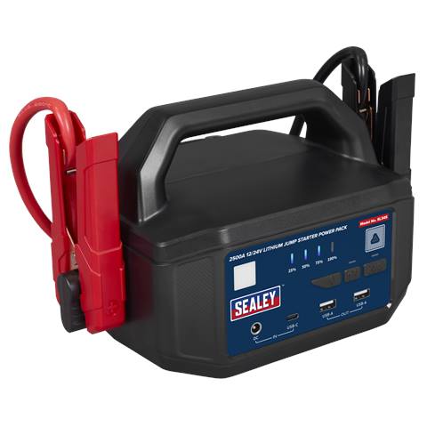 12/24V Lithium-ion Jump Starter Power Pack 2500A