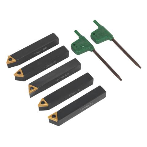 Indexable Lathe Turning Tool Set 10mm 5pc