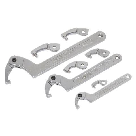 Adjustable C-Spanner Hook & Pin Wrench Set 11pc