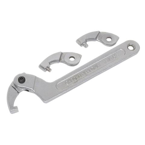 Adjustable C-Spanner Hook & Pin Wrench Set 32-76mm 4pc