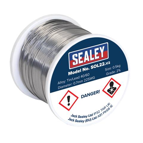 Quick Flow Solder Wire 2% 0.7mm/22SWG 0.5kg Reel