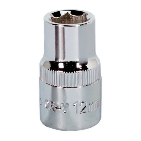 Premier Fully Polished Socket 1/2"Sq Drive 12mm