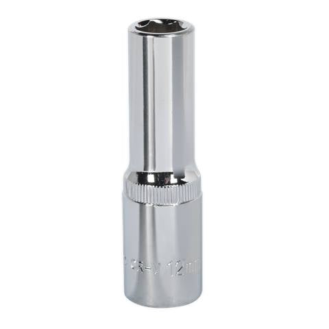 Premier Fully Polished Deep Socket 1/2"Sq Drive 12mm