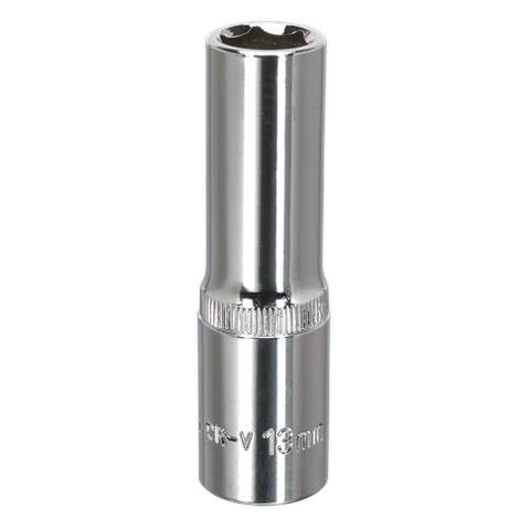 Premier Fully Polished Deep Socket 1/2"Sq Drive 13mm