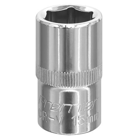 Premier Fully Polished Socket 1/2"Sq Drive 15mm