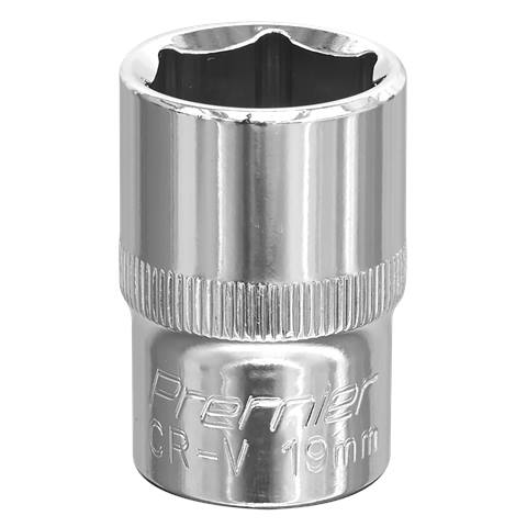 Premier Fully Polished Socket 1/2"Sq Drive 19mm