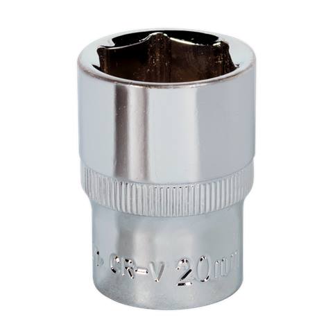 Premier Fully Polished Socket 1/2"Sq Drive 20mm