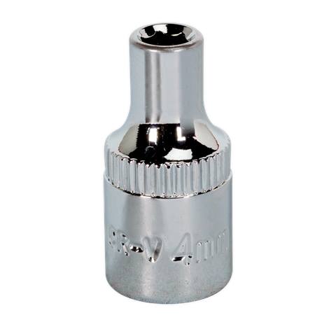 Premier Fully Polished Socket 1/4"Sq Drive 4mm