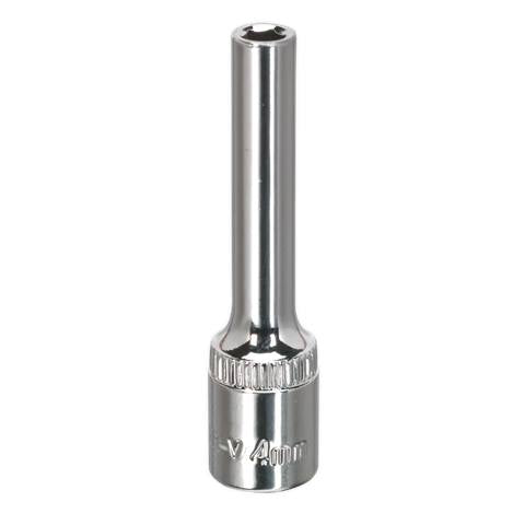 Premier Fully Polished Deep Socket 1/4"Sq Drive 4mm