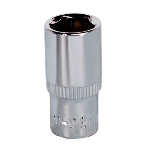 Premier Fully Polished Socket 1/4"Sq Drive 9mm