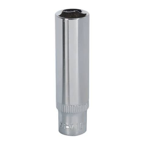 Premier Fully Polished Deep Socket 1/4"Sq Drive 10mm