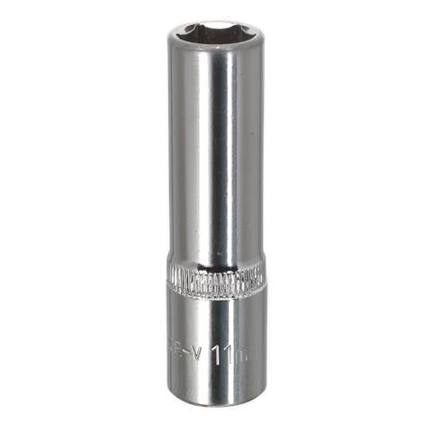 Premier Fully Polished Deep Socket 3/8"Sq Drive 11mm