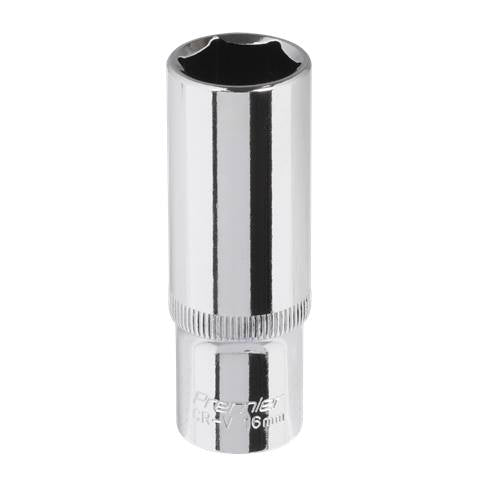 Premier Fully Polished Deep Socket 3/8"Sq Drive 16mm