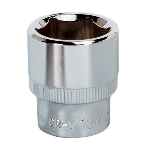 Premier Fully Polished Socket 3/8"Sq Drive 18mm