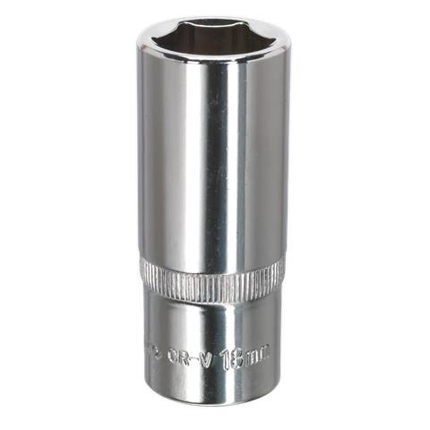 Premier Fully Polished Deep Socket 3/8"Sq Drive 18mm