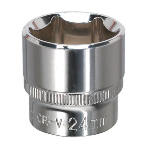 Premier Fully Polished Socket 3/8"Sq Drive 24mm