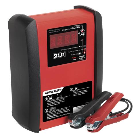 12V Intelligent Speed Charge Battery Charger/Maintainer 15A