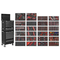 Superline PRO® Tool Chest Combination 14 Drawer with 447pc Tool Kit - Black