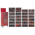 Superline PRO® Tool Chest Combination 14 Drawer with 447pc Tool Kit - Red