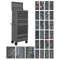 Superline PRO® Tool Chest Combination 14 Drawer with 1179pc Tool Kit - Grey